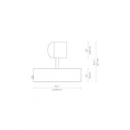 CONCIERGE bedside lamp adjustable for indirect wall lighting Abmessungen der Multifunktionsleuchte.