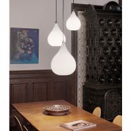 TROPFEN Opalglas Pendelleuchte tropfenfrmig Die Leuchte hier als Kaskade gehngt.