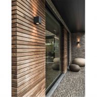 BRIX OUT IP65 Quadratische LED Wandleuchte - 1-flammig Hochwertige Auenleuchte (hier die 2-flammige).