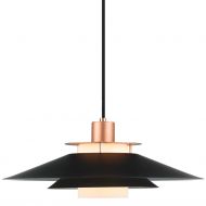 TURIN Pendelleuchte im dnischen Design Skandinavische Pendelleuchte Schwarz/Kupfer.