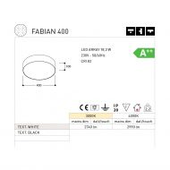 FABIAN Flache LED Deckenleuchte Abmessung und Lumen Deckenleuchte mit 40 cm.