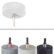 KNALLA SIMPLE Cylindrical concrete lamp pendant Deckenbaldachin und Halterung.
