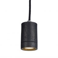 KNALLA SIMPLE Cylindrical concrete lamp pendant Einfaches Lampenpendel aus Beton. Farbe: Schwarz. Gre: S