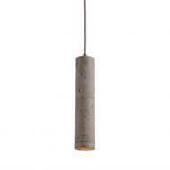 KNALLA SIMPLE Cylindrical concrete lamp pendant Lngliches Beton-Pendel. Farbe: Grau. Gre: L