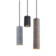 KNALLA SIMPLE Zylindrisches Beton Lampenpendel 3-flammiges Ensemble der zylindrischen Betonleuchten.