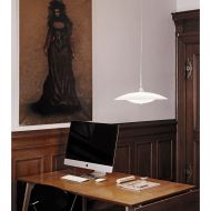 COUNT STEEL Skandinavische Opalglas Pendelleuchte Einsatz in Wohnraum oder am Arbeitstisch.