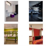 MINI SCOOP Rotating and swiveling ceiling spotlight Anwendungsbeispiele des minimalistischen Deckenspots.