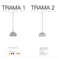 TRAMA ONE + TWO Pendelleuchte Kollektion TRAME Abmessung der Pendelleuchten TRAMA 1 und TRAMA 2.