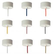 CANDLE 2 Design Pendelleuchte zylindrisch Textilkabel zur Auswahl.