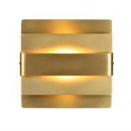 ALETA LED Wandleuchte mit eleganter Blende aus Metall-Lamellen Lichtaustritt der ALETA LED Wandleuchte.