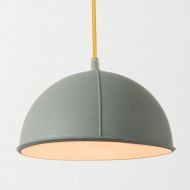 POP 1 Design Pendelleuchte halbkugelform Design Pendelleuchte halbrund, hier Lampenschirm in grau.