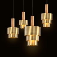REFLECTIONS pendant light with two brass or pewter cylinders in Danish style Grendarstellung von XS bis Medium.