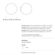 A.MOON Design Wandleuchte kugelform Abmessung der Kugel-Wandleuchte.