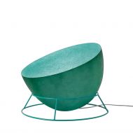 H2O F Halbkugelfrmige Bodenstehleuchte transluzent Softe Variante der Bodenstehleuchte in trkis.