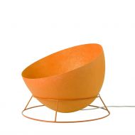 H2O F Halbkugelfrmige Bodenstehleuchte transluzent Die groe Standleuchte - hier mit bronzefarbenen Schirm.