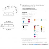 H2O F Halbkugelfrmige Bodenstehleuchte schwarz Abmessung der groen Bodenstehleuchte.