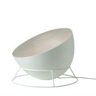 H2O F Halbkugelfrmige Bodenstehleuchte wei Khle silberfarbe der weien Stehleuchte.