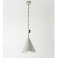 JAZZ CEMENTO Hngeleuchte mit Zement-Finish Kegelfrmiger Lampenschirm - hier mit weier Innenfarbe.