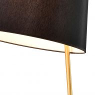 EXCENTRICA High-quality table lamp with textile shade and marble base Black is beautiful.