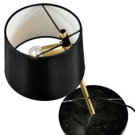 EXCENTRICA High-quality table lamp with textile shade and marble base Schne Lampenschirm Halterung.