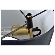 EXCENTRICA Hochwertige Bodenstehleuchte mit Textilschirm und Marmorfu Innenleben der Designleuchte.