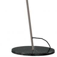 EXCENTRICA Hochwertige Bodenstehleuchte mit Textilschirm und Marmorfu Detail: Marmorierung.