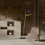 EXCENTRICA Hochwertige Bodenstehleuchte mit Textilschirm und Marmorfu Modernes Design, hochwertige Materialen.