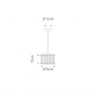 LUZ OCULTA WOOD Besondere Hngeleuchte mit Holzverblendung Small: z.B. fr Nachttisch oder als Kaskade.
