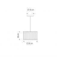 LUZ OCULTA WOOD Besondere Hngeleuchte mit Holzverblendung Medium: z.B. fr den Esstisch.