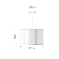 LUZ OCULTA WOOD Besondere Hngeleuchte mit Holzverblendung Large: z.B. als Wohnraumleuchte.
