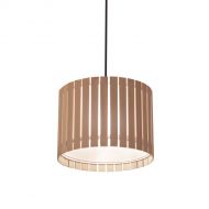 LUZ OCULTA WOOD Besondere H�ngeleuchte mit Holzverblendung Design-H�ngeleuchte, Schirm Eiche hell.