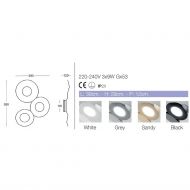 MICKEY Innovative Design Deckenleuchte Design Deckenleuchte mit drei Gx53 Lichtquellen.