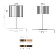 LUZ OCULTA WOOD Besondere Tischleuchte mit Holzverblendung Exklusive Designleuchte Tisch.