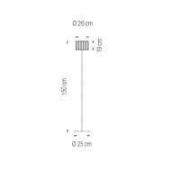 LUZ OCULTA WOOD aufwndige Stehleuchte mit Holzverblendung Small: z.B. als Leselicht.