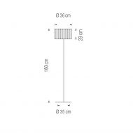 LUZ OCULTA WOOD aufwndige Stehleuchte mit Holzverblendung Medium: z.B. fr indirekte Beleuchtung.