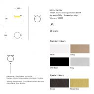 OLIMPIA Innovative LED Deckenleuchte Ausstattung und Ma�e der Wandleuchte Olimpia.