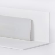 PLI LED Design Tischleuchte aus gefaltenem Stahlblech Sitz des LED Moduls mit Diffusor.