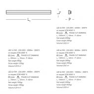 SESAMO Lange Wandleuchte mit verstellbarer Blende Lngen und Lumen der Wandleuchte.