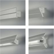 SESAMO Lange Wandleuchte mit verstellbarer Blende Verstellbare Blende aus zwei Flgeln zur Lichtlenkung.