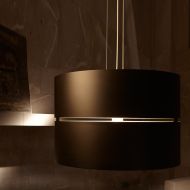 LUZ OCULTA METAL Zylindrische Pendelleuchte aus Messing oder Bronze Design Pendelleuchte aus Metallzylinder.