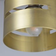 LUZ OCULTA METAL Zylindrische Pendelleuchte aus Messing oder Bronze Goldfarben glnzende Messingoberflche der Leuchte.