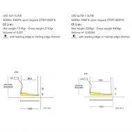 KATANA Lange LED Hngeleuchte Abmessung der LED Hngeleuchte KATANA.