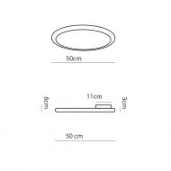 BILANCELLA Flache, runde LED Deckenleuchte Abmessung der LED Deckenleuchte.