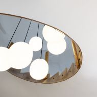 LEGR Groe 6-flammige Glas-Hngeleuchte Ansicht der Leuchte von untern.