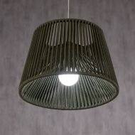 CONGA Trapezfrmige Pendelleuchte aus Spanien Der bespannte Lampenschirm, hier die Innenansicht.