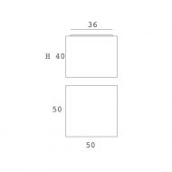 MONOBLOQUE Groe Deckenleuchte kubisch Abmessungen der minimalistischen Leuchte.