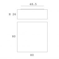 MONOBLOQUE Rechteckige Deckenleuchte Abmessungen der Deckenleuchte.