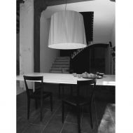 DRESS XL Pendelleuchte mit Satin-Schirm Beeindruckende Raumwirkung des eleganten Lampenpendels DRESS XL.