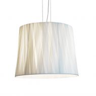 DRESS M Pendelleuchte mit Satin-Schirm Die groe weie Hngeleuchte.