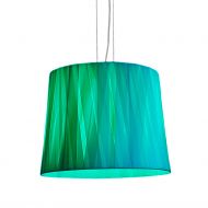 DRESS M Pendelleuchte mit Satin-Schirm Der Satin-Schirm in Trkis.